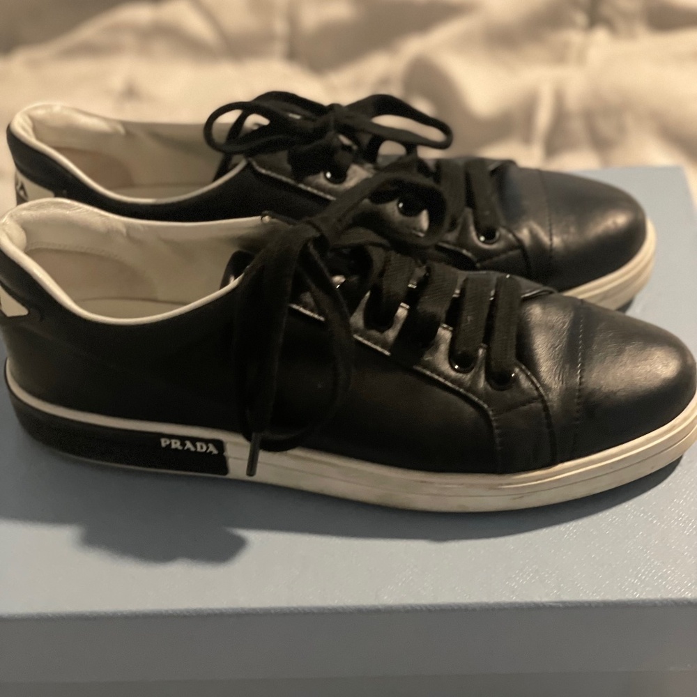 Prada leather sneakers